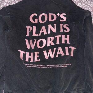Oversized Black Christian Faith Hoodie